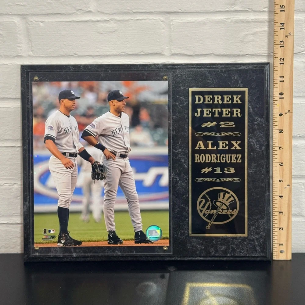 Jeter & Rodriguez NY Yankees Baseball Plaque